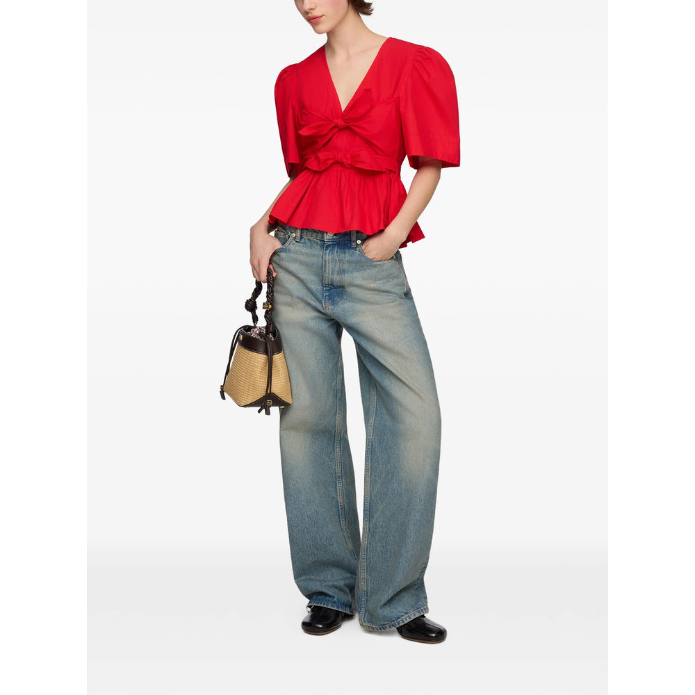 Ganni Red Tops - Blouses Women GANNI