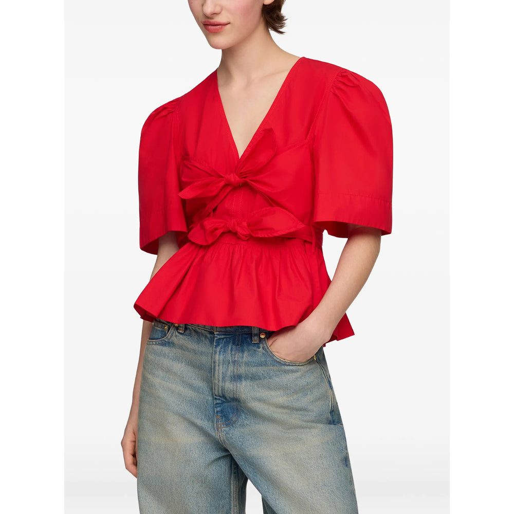 Ganni Red Tops - Blouses Women GANNI