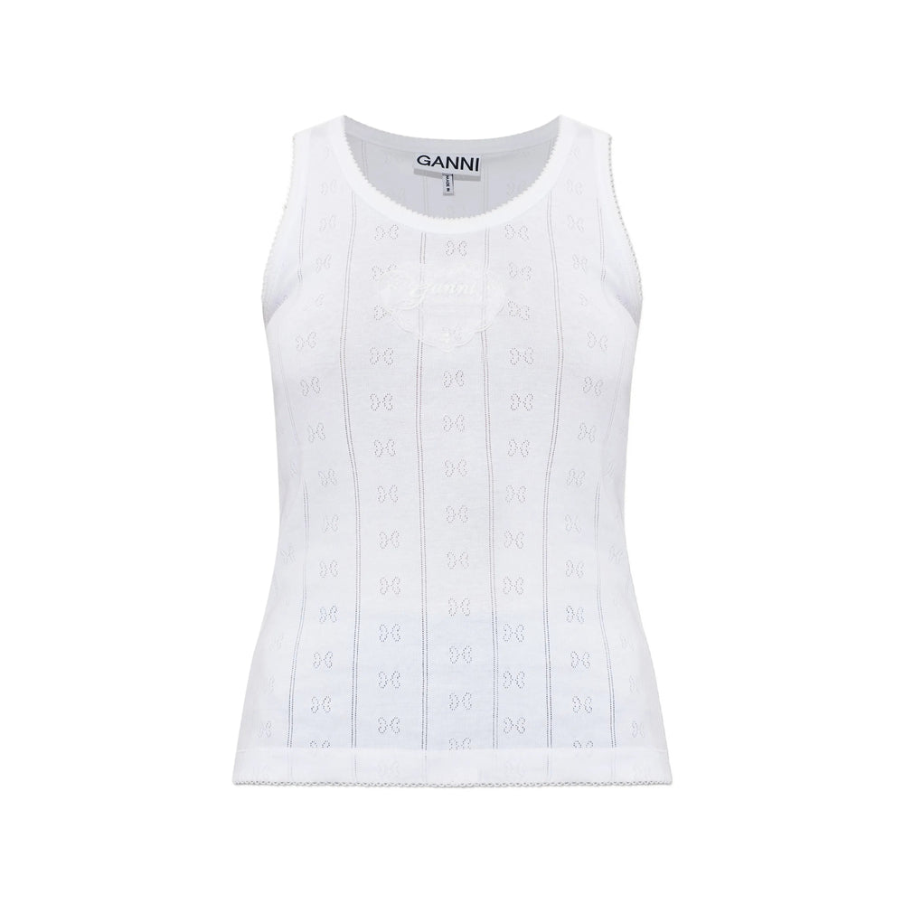 Ganni White Tops - Vests & Tank Tops Women GANNI