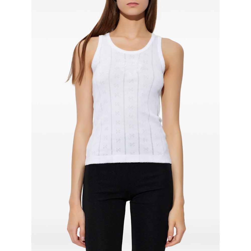 Ganni White Tops - Vests & Tank Tops Women GANNI
