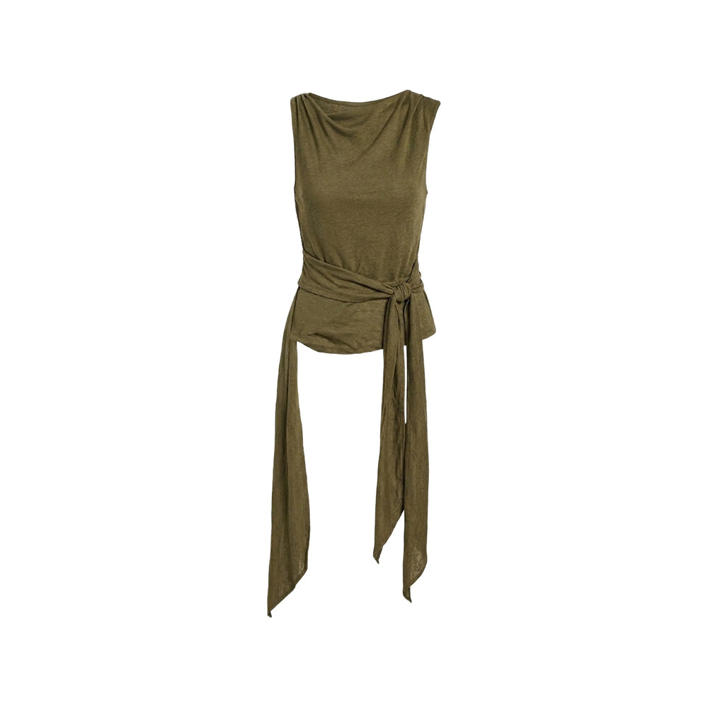 Ganni Green Tops - Vests & Tank Tops Women GANNI