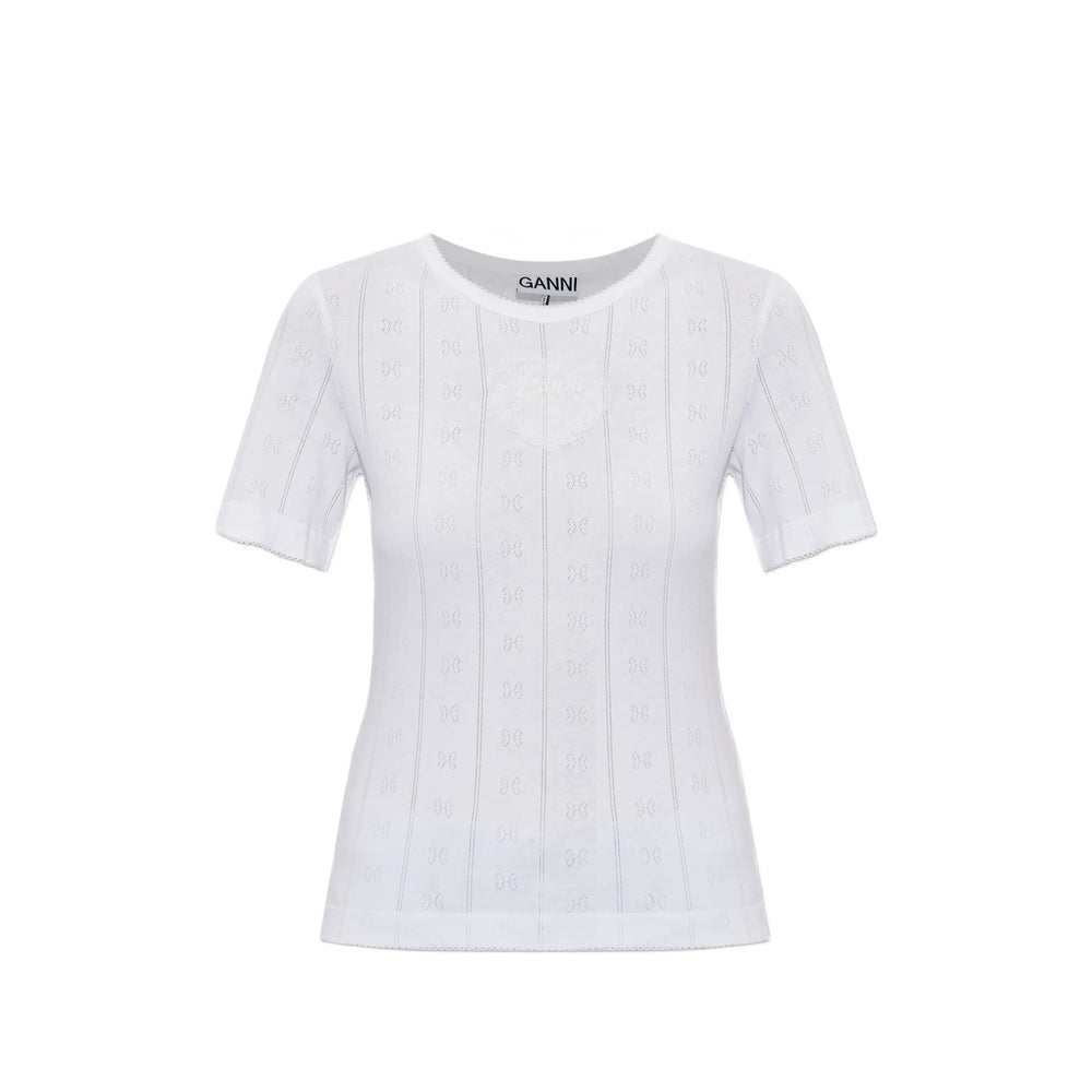 Ganni White Tops - T-Shirts & Jerseys Women GANNI