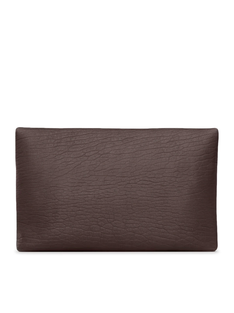 Saint Laurent Women Cassandre Large Lambskin Envelope Pouch SAINT LAURENT