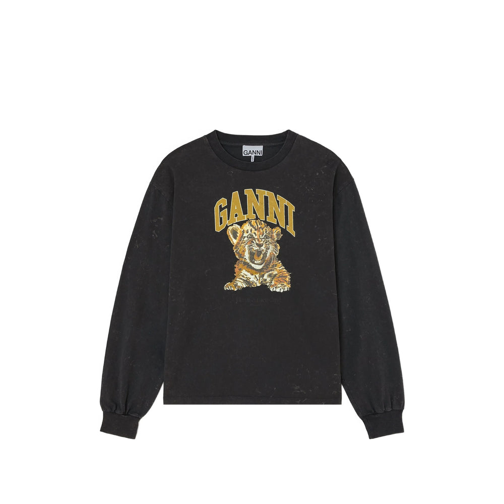 Ganni Black Tops - T-Shirts & Jerseys Women GANNI