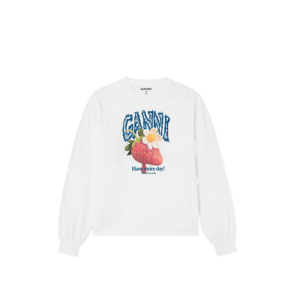 Ganni White Tops - T-Shirts & Jerseys Women GANNI