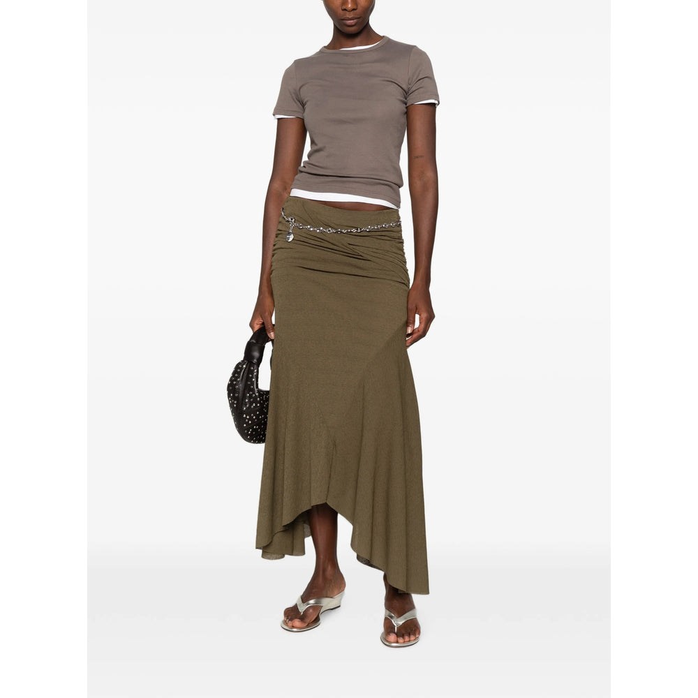 Ganni Green Skirts - Asymmetric & Draped Skirts Women GANNI