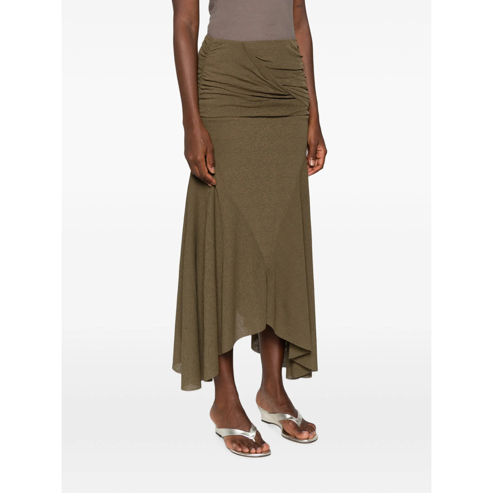 Ganni Green Skirts - Asymmetric & Draped Skirts Women GANNI