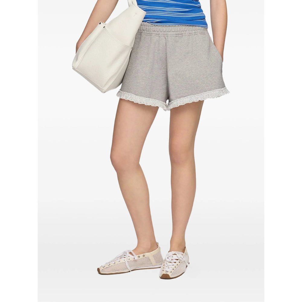 Ganni Grey Shorts - Mini Shorts Women GANNI