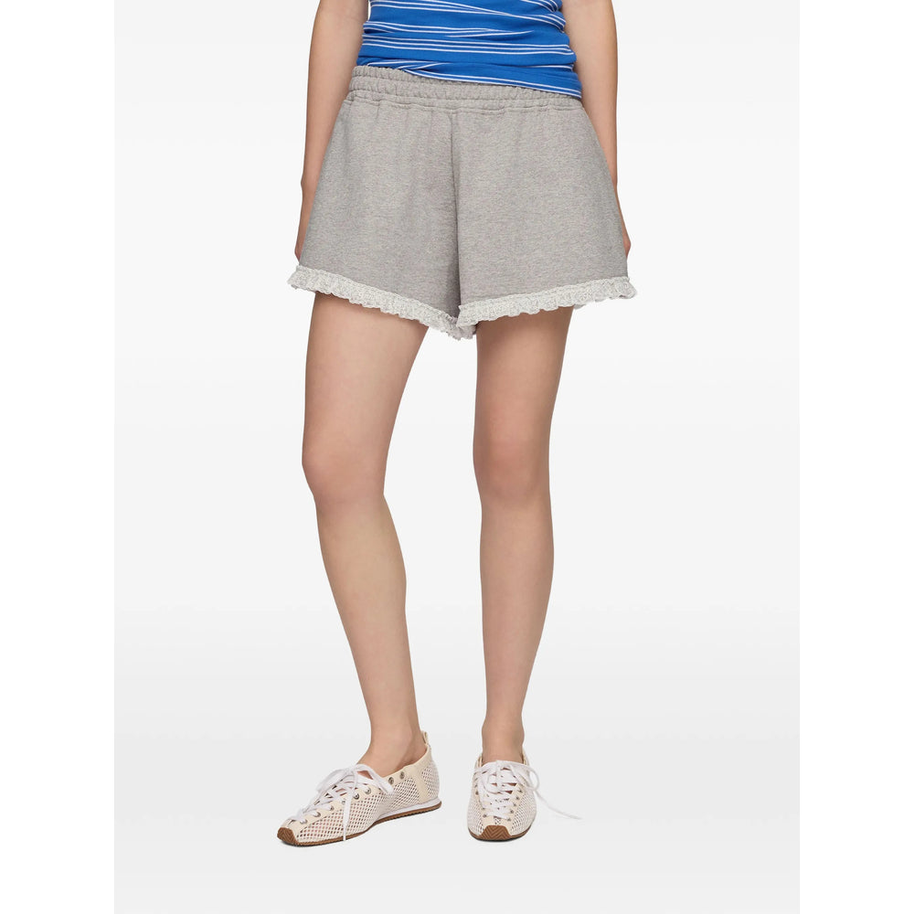 Ganni Grey Shorts - Mini Shorts Women GANNI
