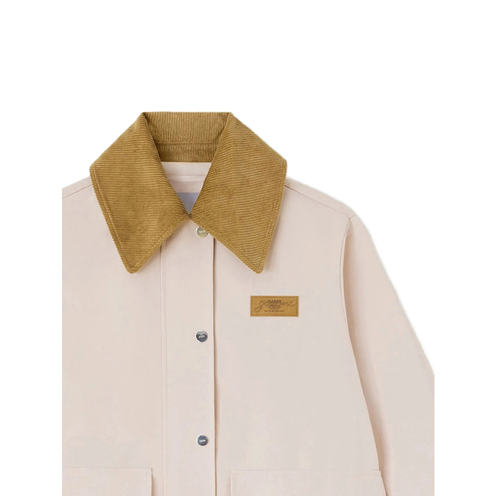 Ganni Neutrals Jackets - Oversized Jackets Women GANNI