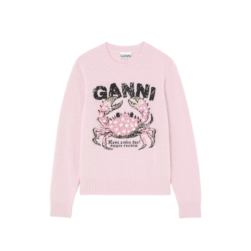 Ganni Pink Knitwear - Jumpers Women GANNI