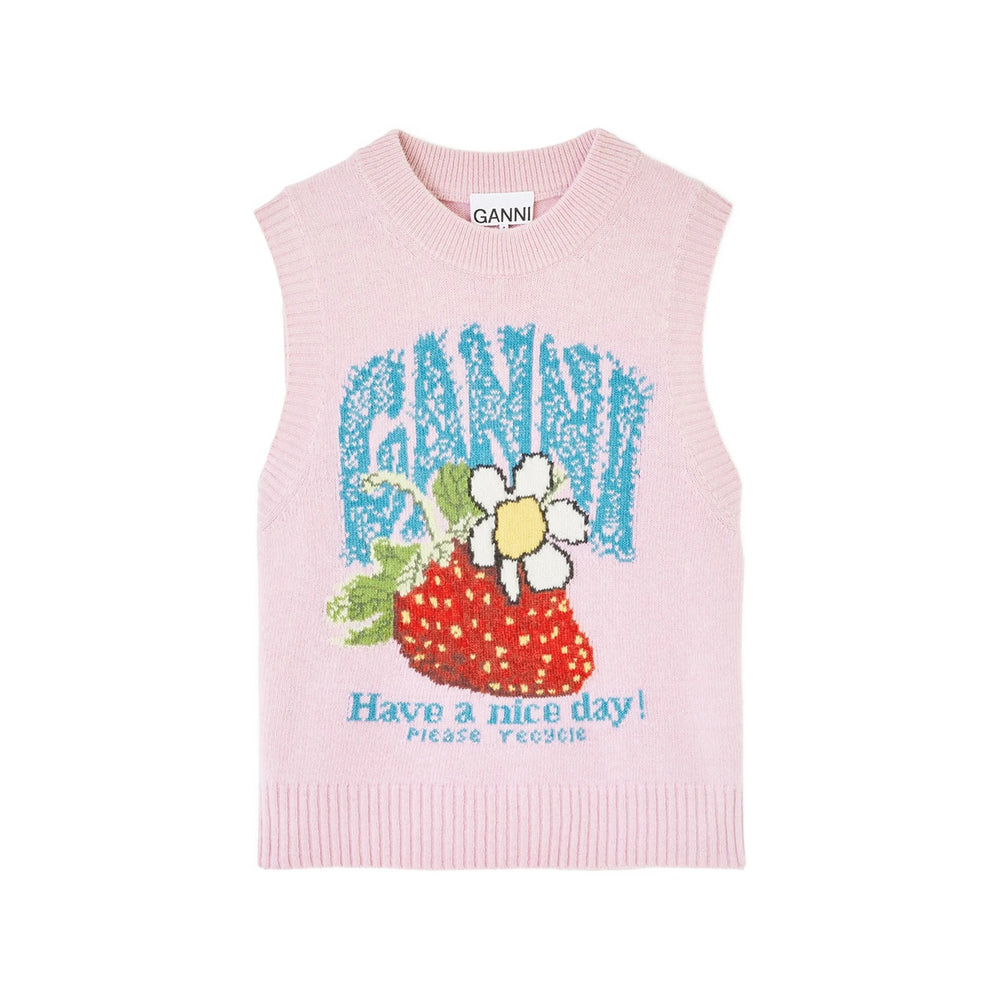 Ganni Pink Knitwear - Jumpers Women GANNI