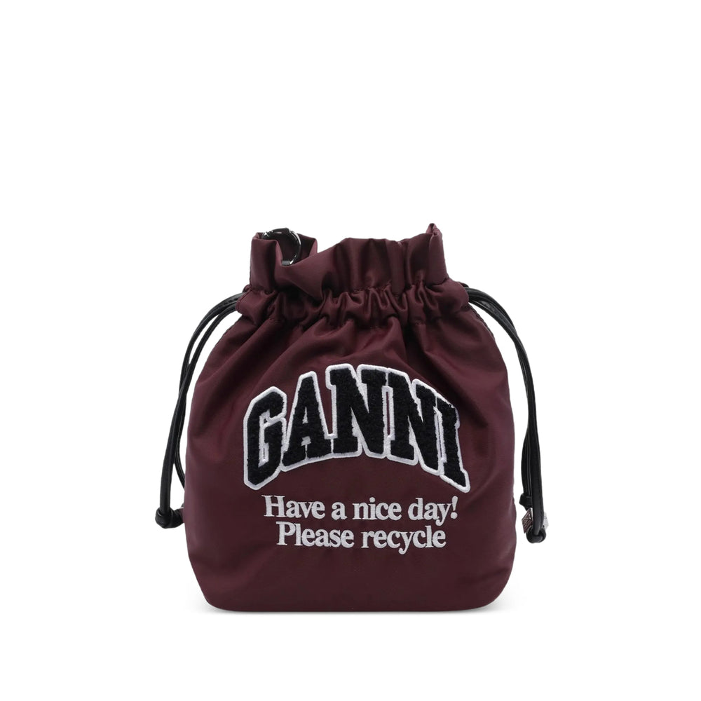 Ganni Brown Bucket Bags Women GANNI
