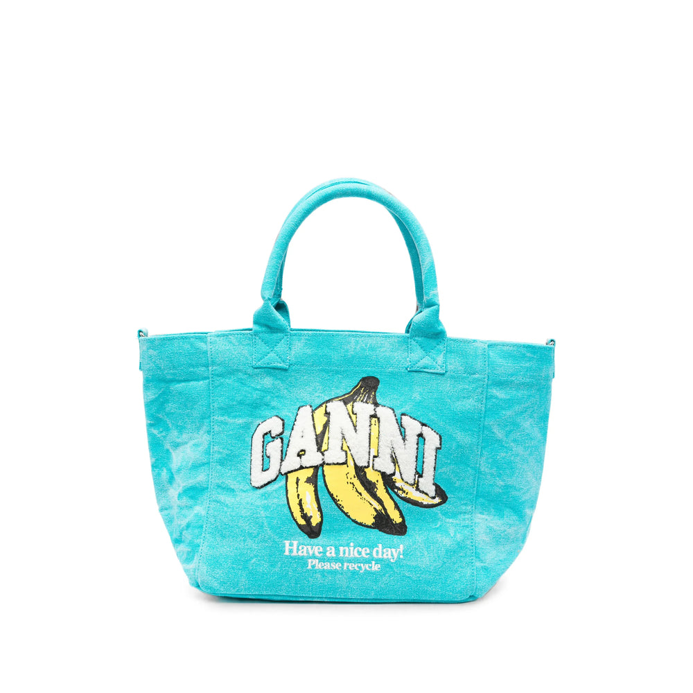 Ganni Blue Tote Bags Women GANNI