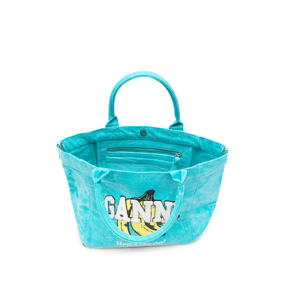 Ganni Blue Tote Bags Women GANNI