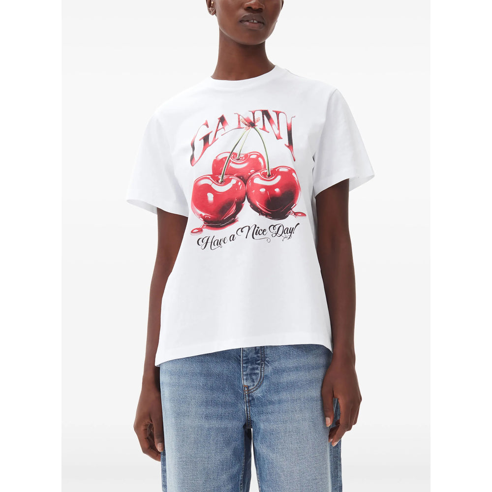 Ganni White Tops - T-Shirts & Jerseys Women GANNI