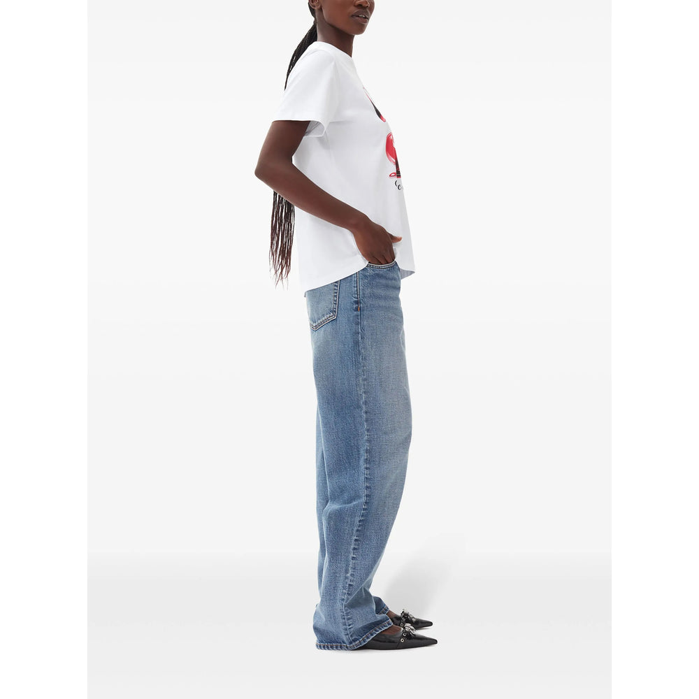 Ganni White Tops - T-Shirts & Jerseys Women GANNI
