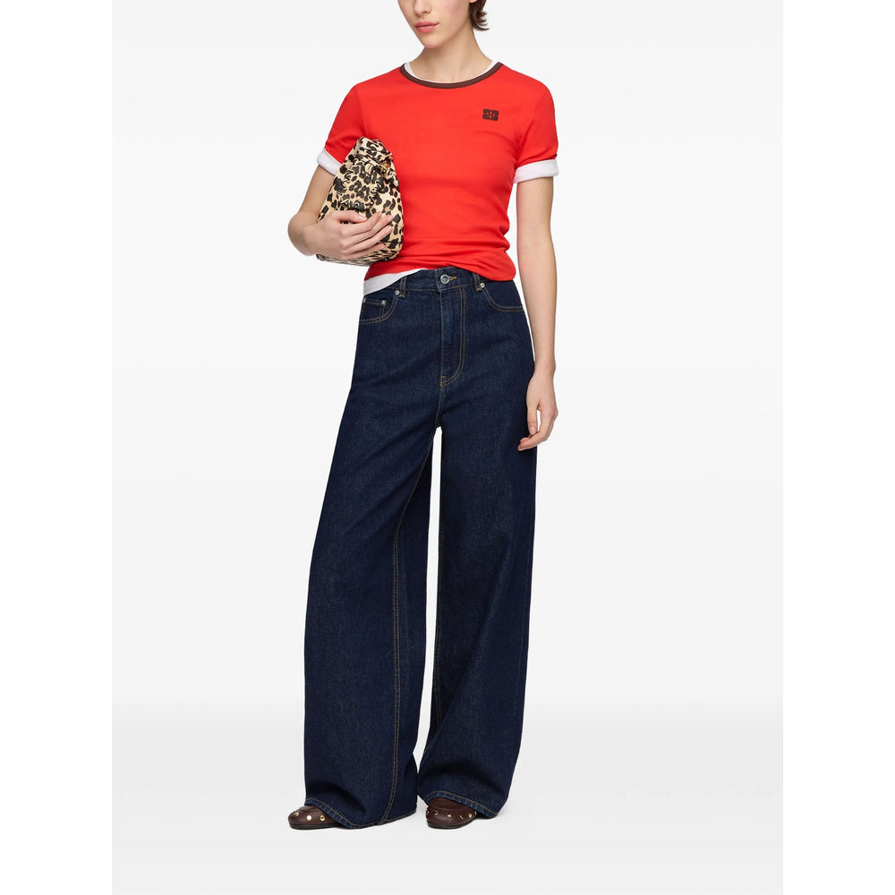 Ganni Red Tops - T-Shirts & Jerseys Women GANNI