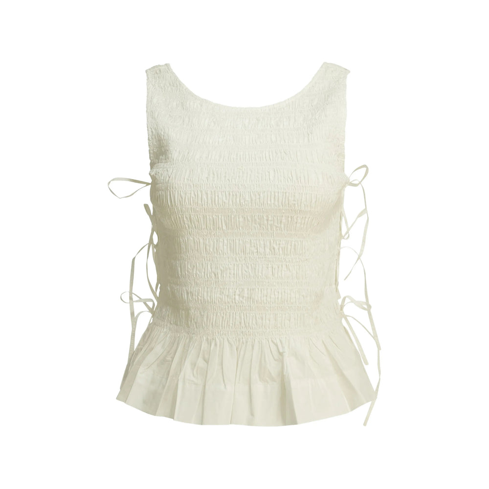 Ganni Neutrals Tops - Vests & Tank Tops Women GANNI