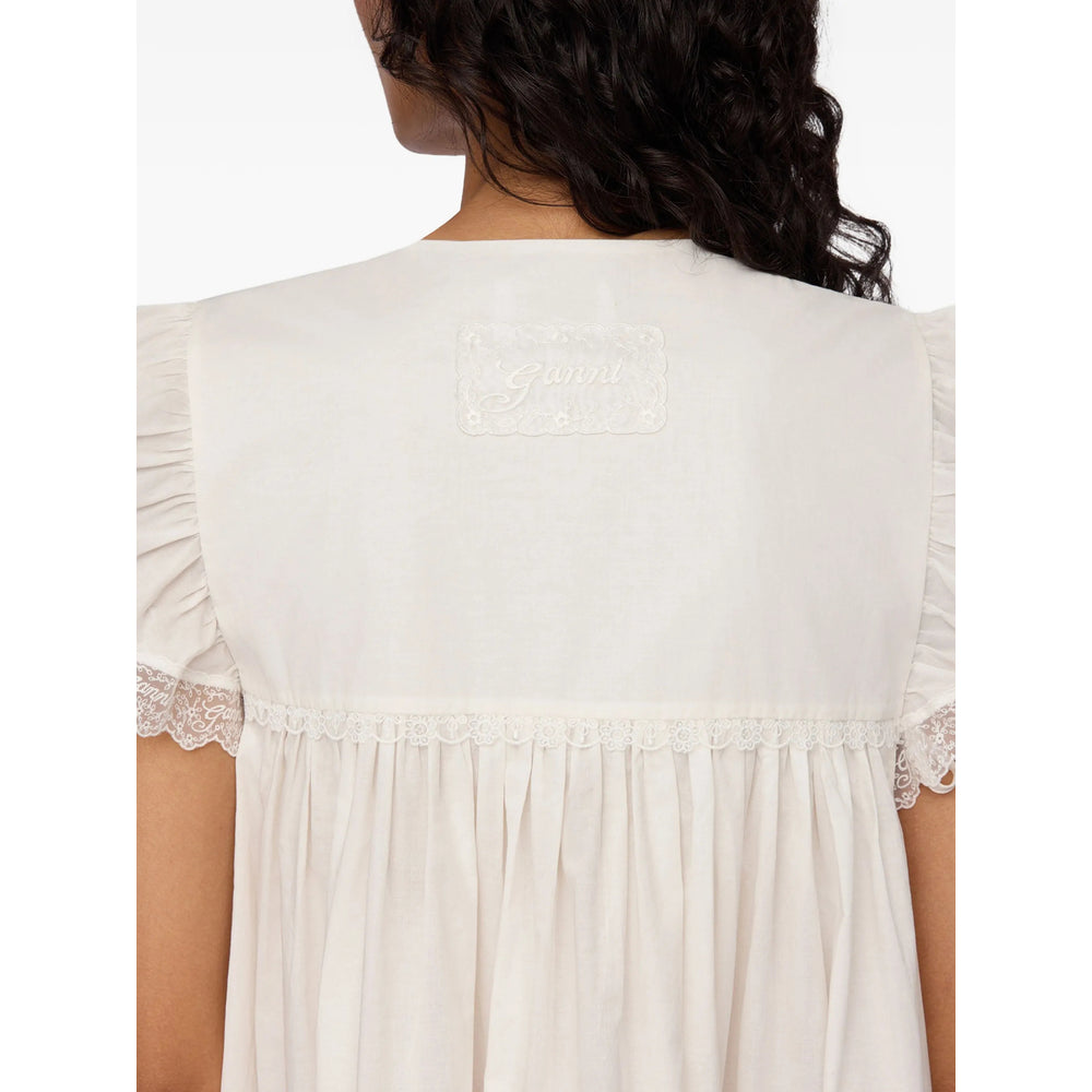 Ganni White Dresses - Day Dresses Women GANNI