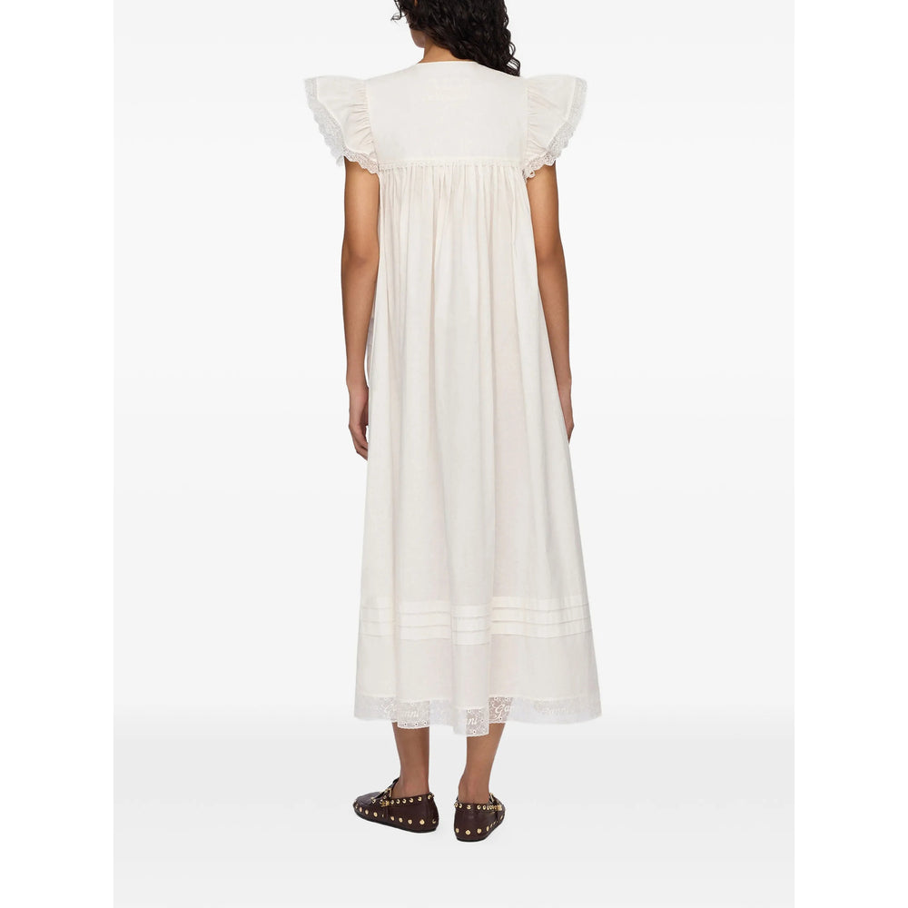 Ganni White Dresses - Day Dresses Women GANNI