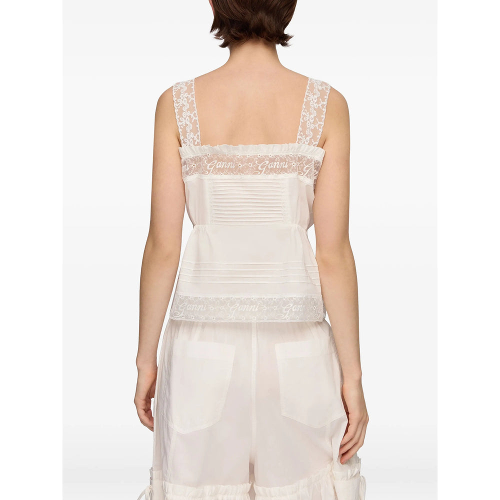 Ganni White Tops - Vests & Tank Tops Women GANNI