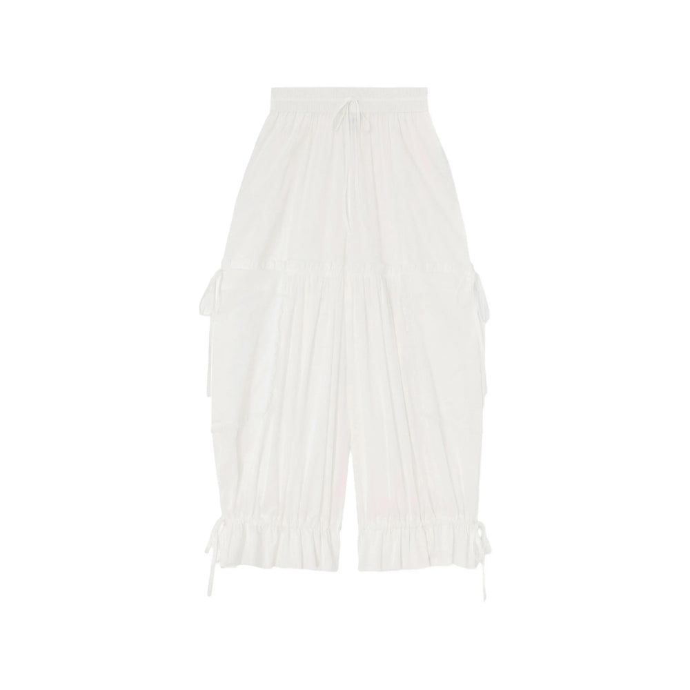 Ganni White Trousers - Tapered Trousers Women GANNI