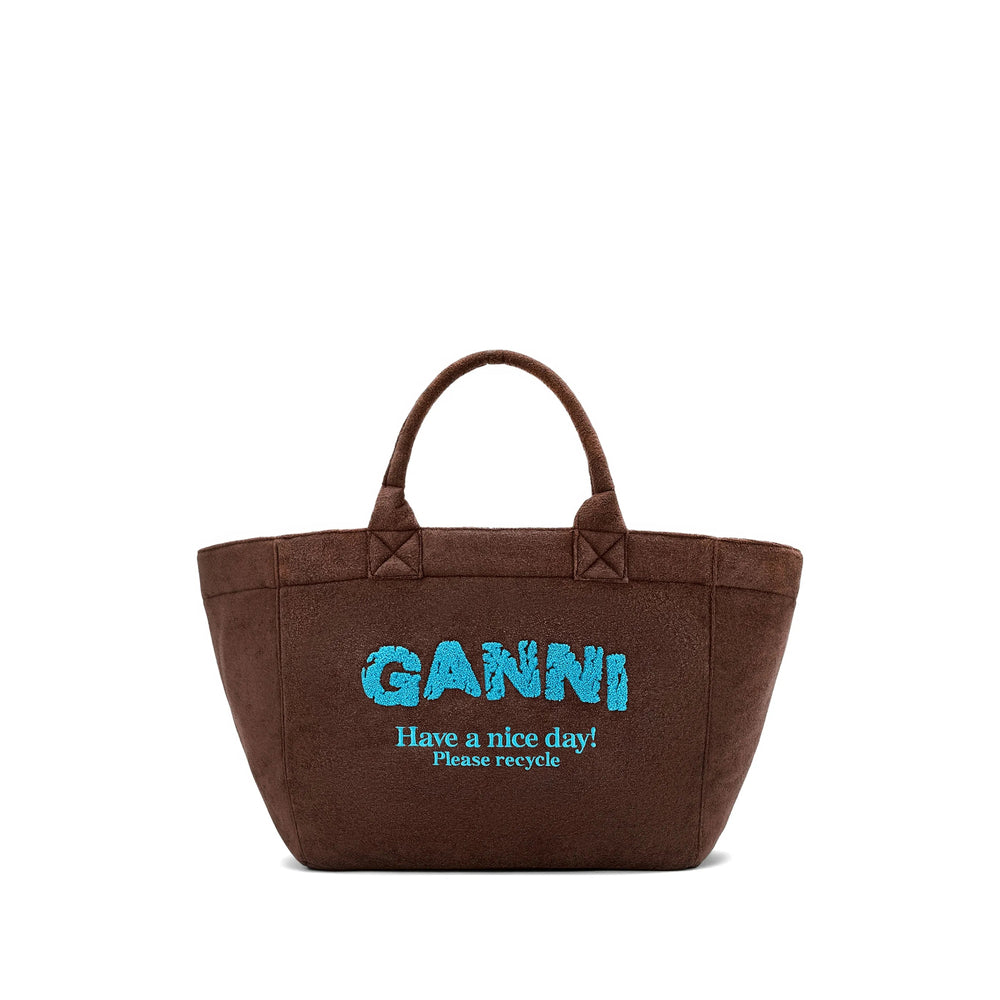 Ganni Brown Tote Bags Women GANNI