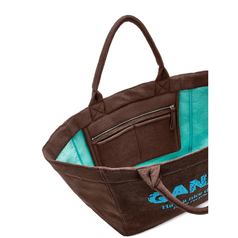 Ganni Brown Tote Bags Women GANNI