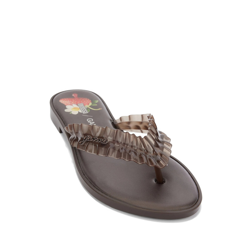 Ganni Brown Flip-Flops & Slides Women GANNI