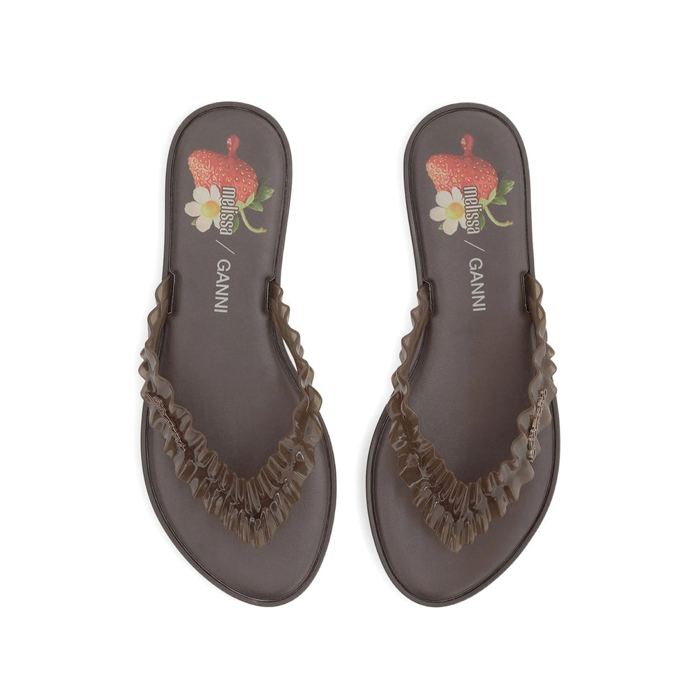 Ganni Brown Flip-Flops & Slides Women GANNI