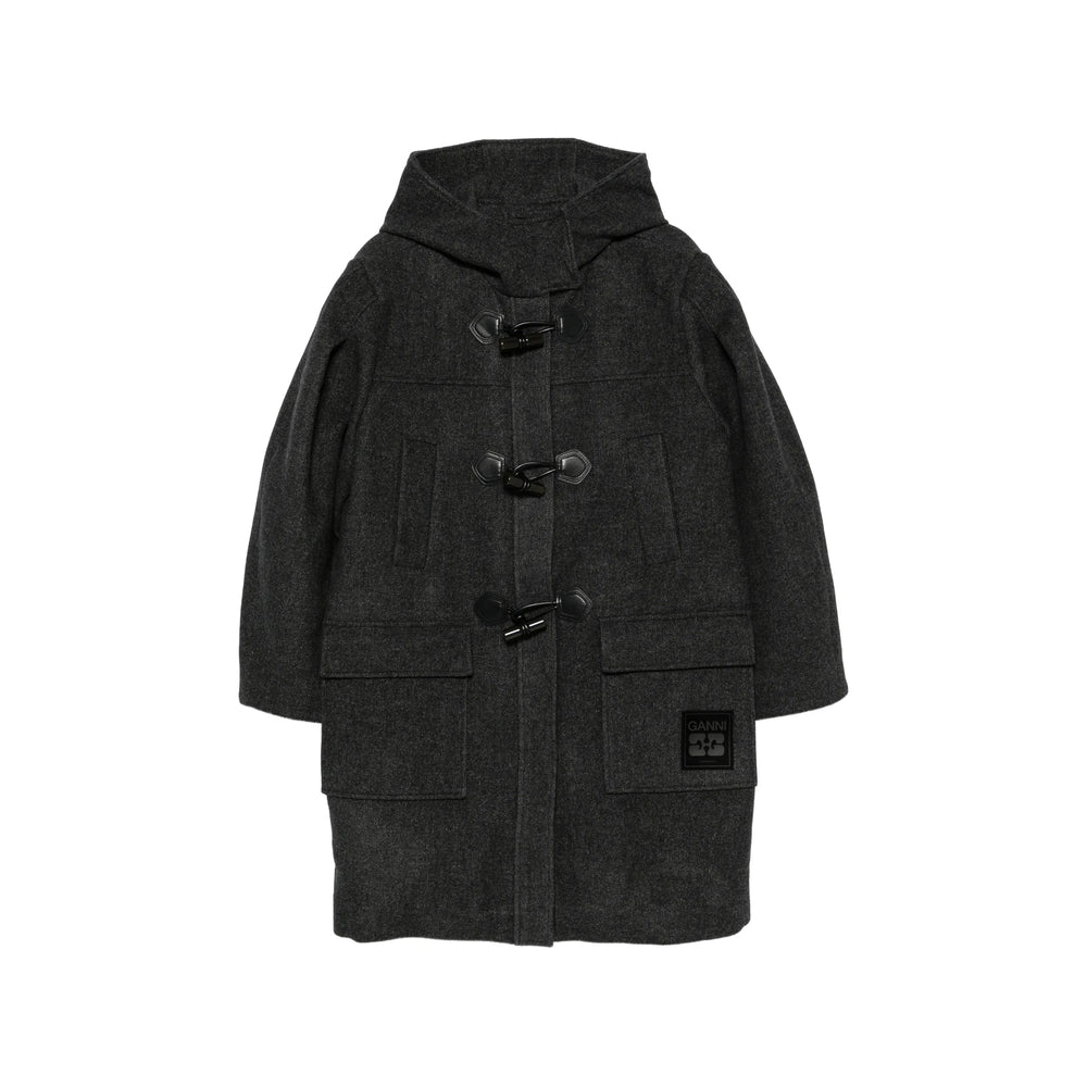 Ganni Grey Coats - Oversized Coats Women GANNI