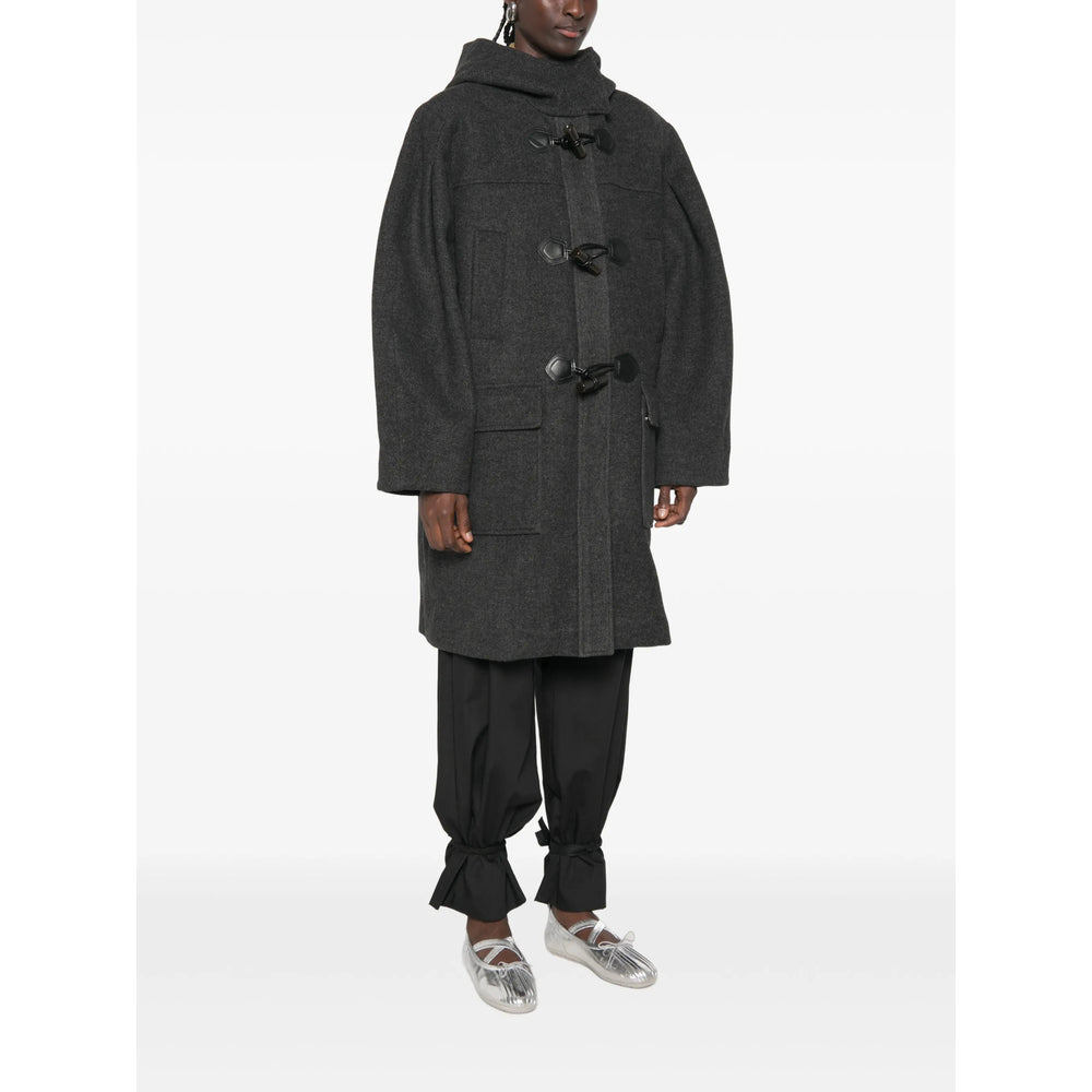 Ganni Grey Coats - Oversized Coats Women GANNI