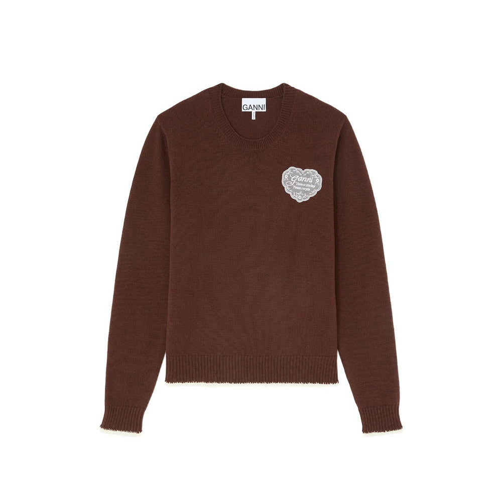 Ganni Brown Knitwear - Jumpers Women GANNI
