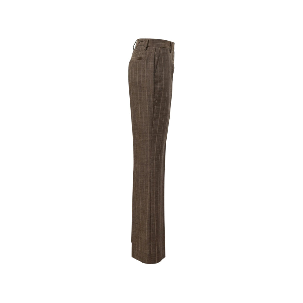 Ganni Brown Trousers - Straight Trousers Women GANNI