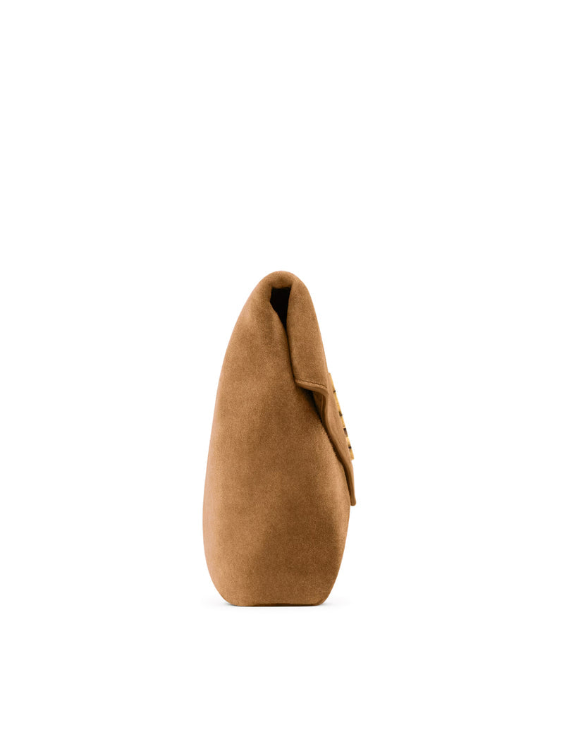 Saint Laurent Women Large Cassandre Envelope Clutch In Suede SAINT LAURENT