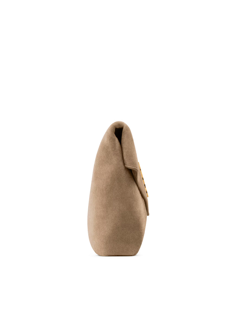 Saint Laurent Women Large Cassandre Envelope Clutch In Suede SAINT LAURENT