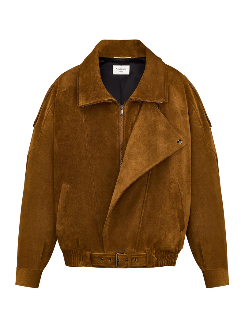 Saint Laurent Women Oversized Vintage Split-Leather Jacket SAINT LAURENT