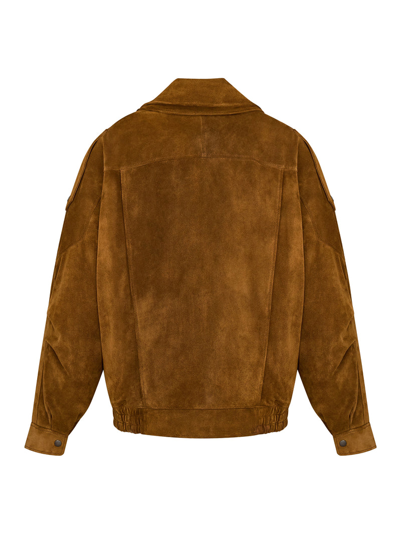 Saint Laurent Women Oversized Vintage Split-Leather Jacket SAINT LAURENT