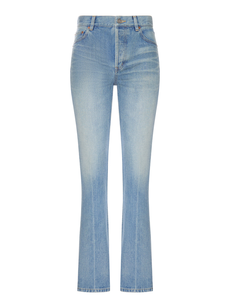 Saint Laurent Women Jeans Dritti In Denim Authentic SAINT LAURENT