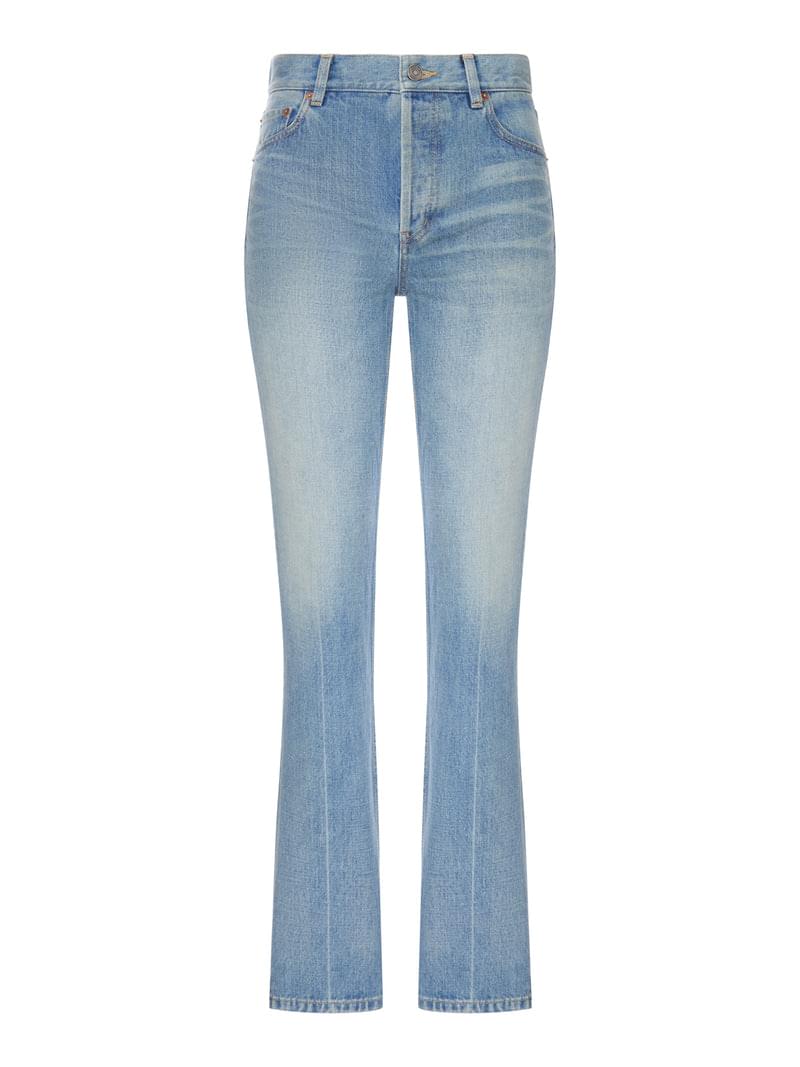 Saint Laurent Women Jeans Dritti In Denim Authentic SAINT LAURENT