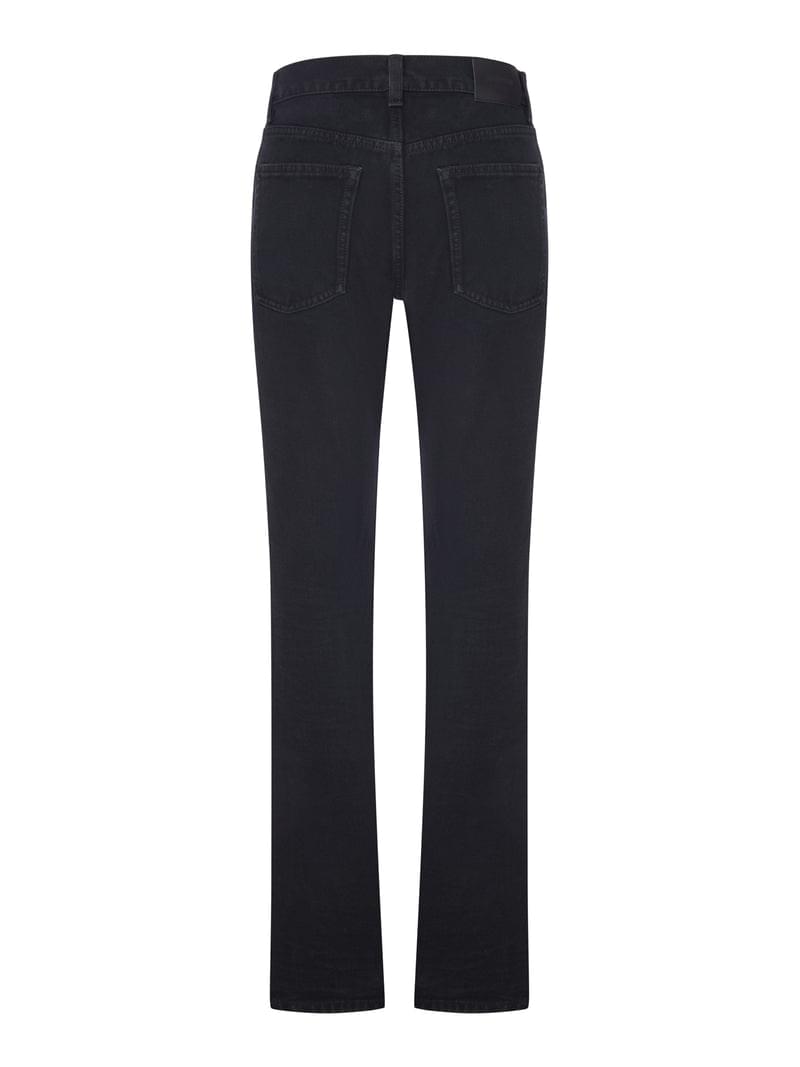 Saint Laurent Women Straight Jeans In Authentic Denim SAINT LAURENT