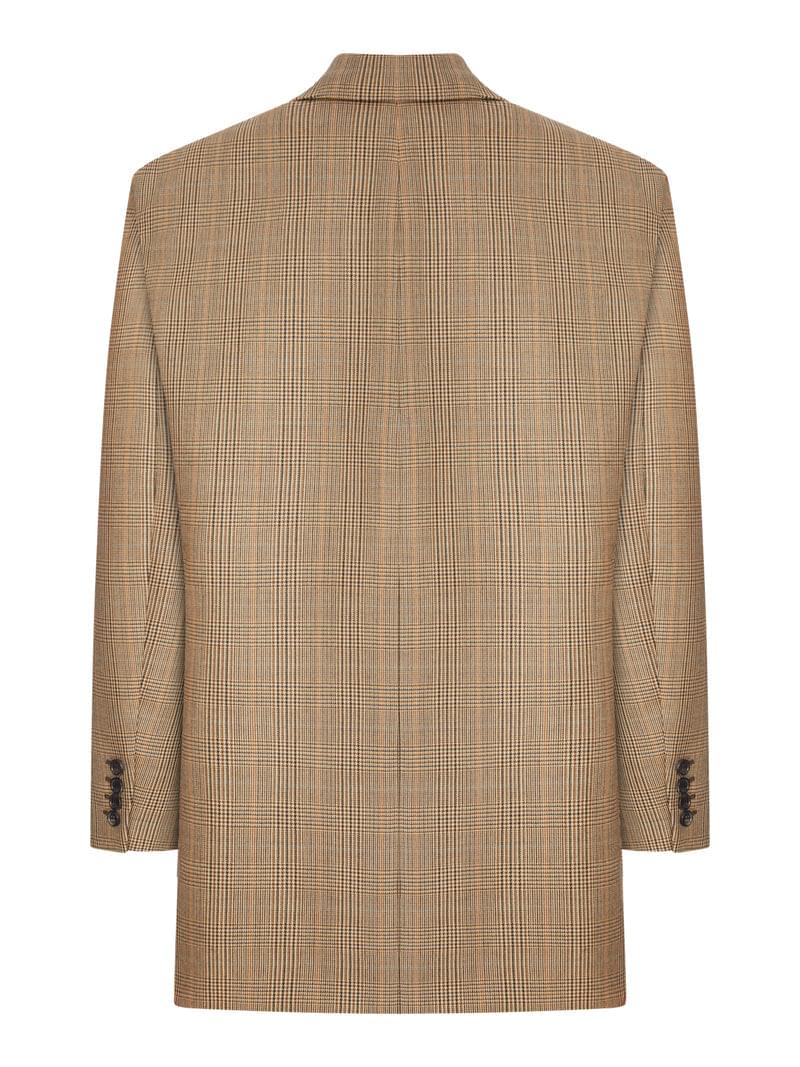 Saint Laurent Women Prince Of Wales Houndstooth Wool Jacket SAINT LAURENT