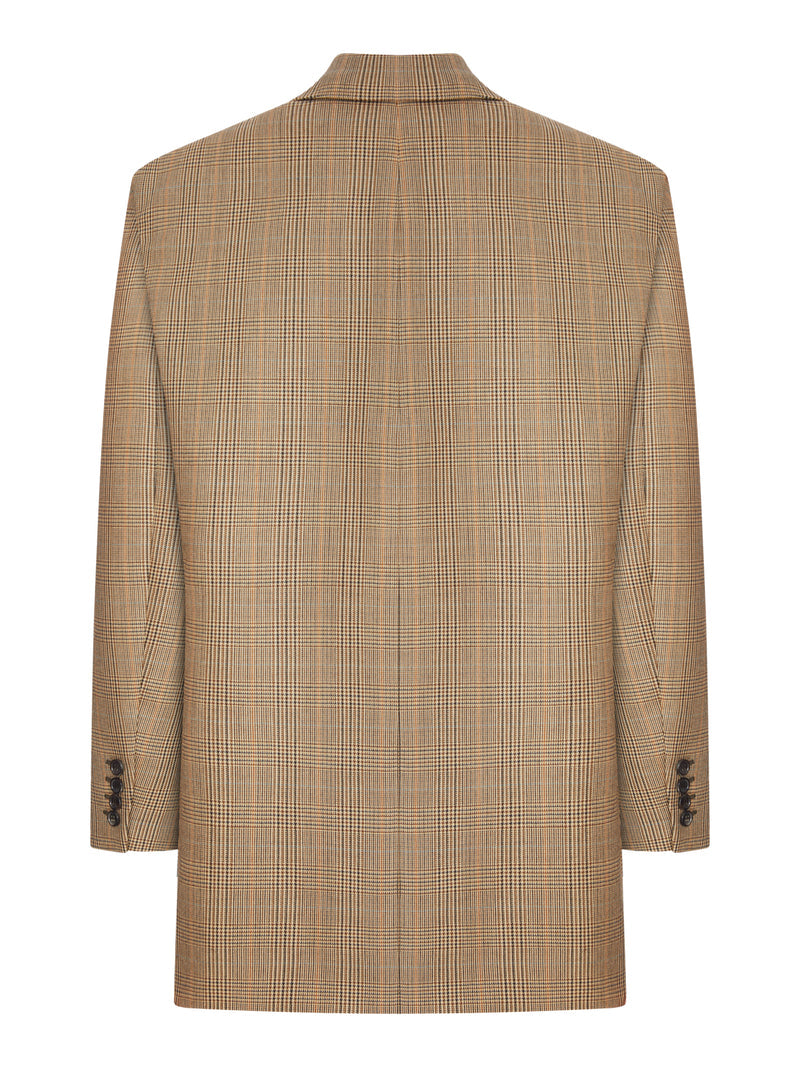 Saint Laurent Women Prince Of Wales Houndstooth Wool Jacket SAINT LAURENT