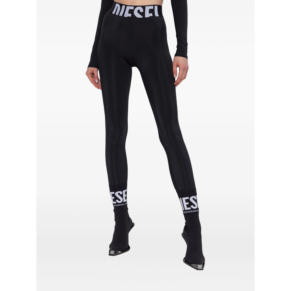 Diesel Black Trousers - Leggings Women DIESEL