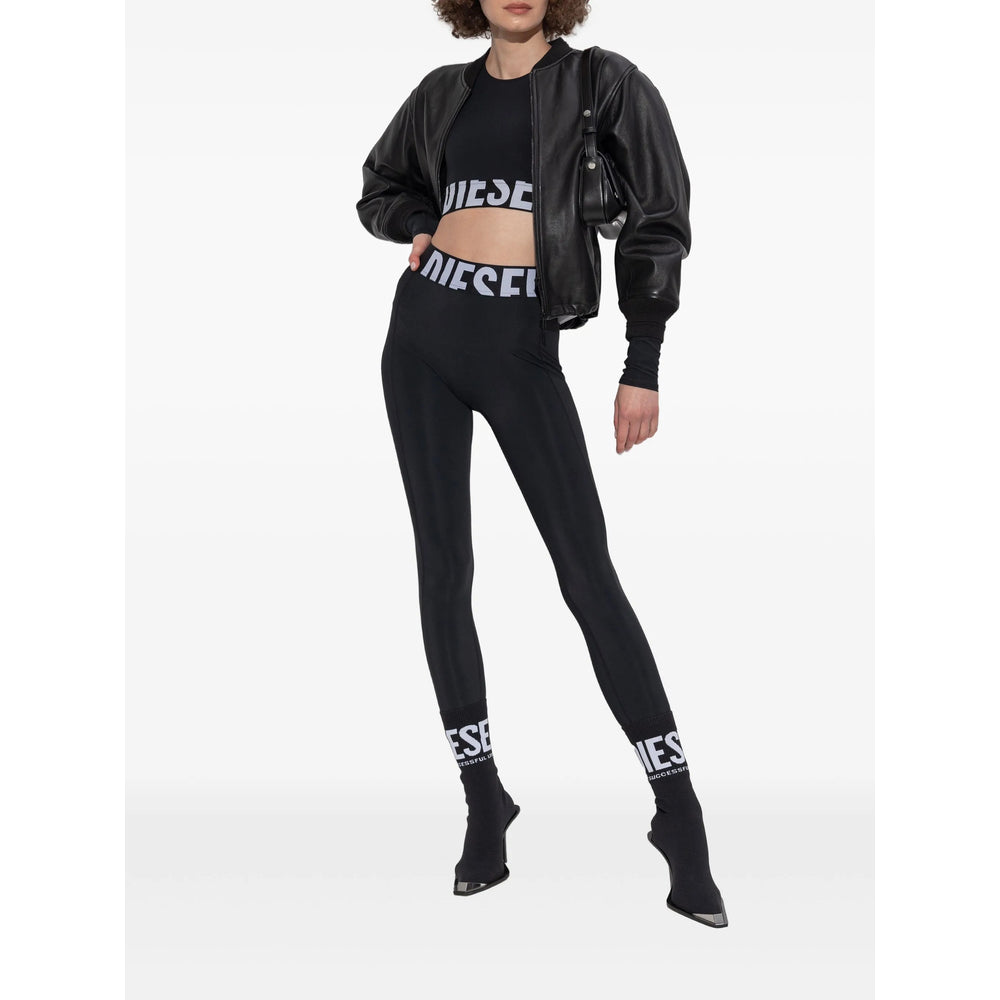 Diesel Black Trousers - Leggings Women DIESEL