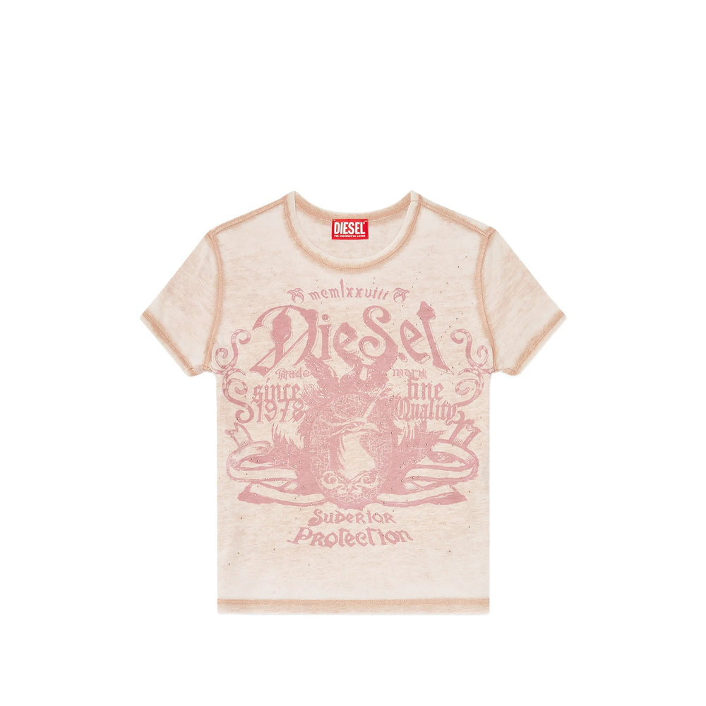 Diesel Pink Tops - T-Shirts & Jerseys Women DIESEL