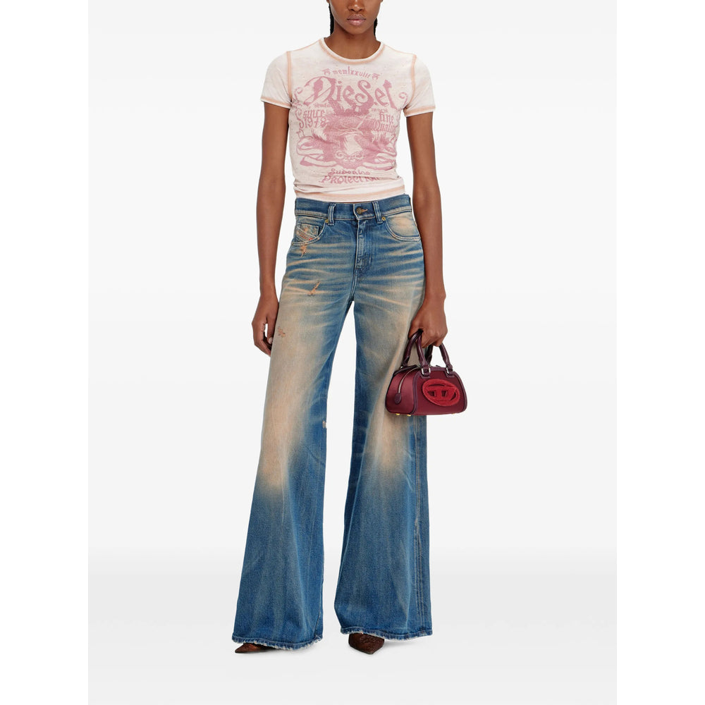 Diesel Pink Tops - T-Shirts & Jerseys Women DIESEL