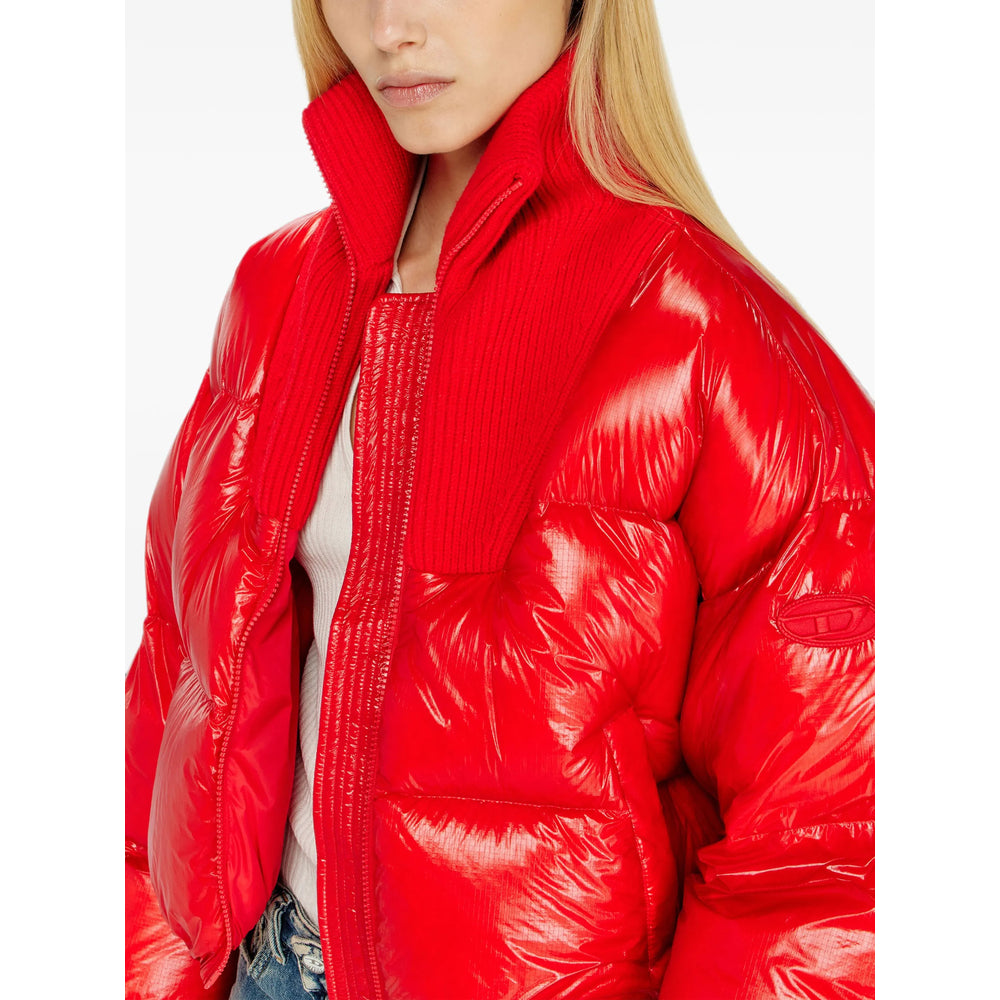 Diesel Red Jackets - Puffer Jackets Women DIESEL