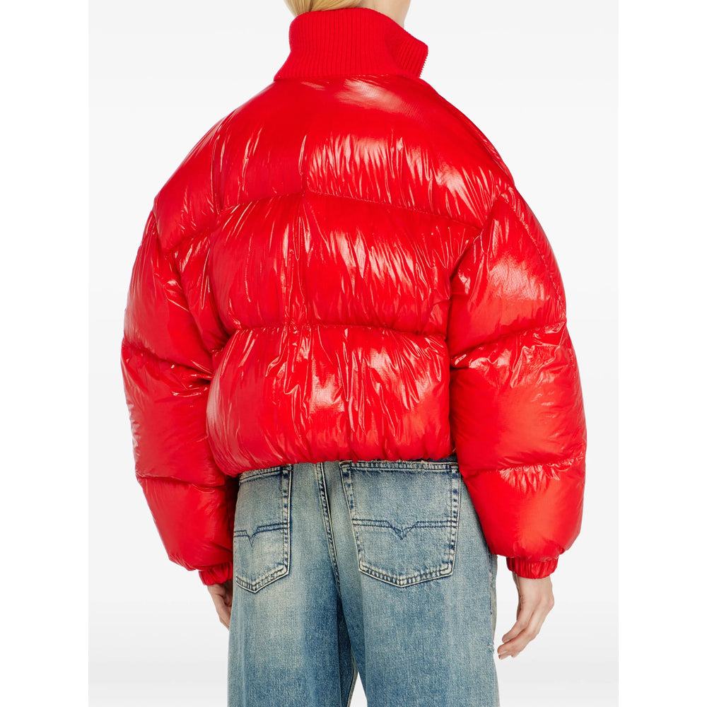 Diesel Red Jackets - Puffer Jackets Women DIESEL
